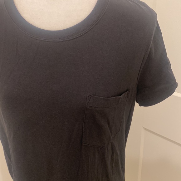 Madewell Black Cotton Crew Neck T Shirt Dress Sz L - Picture 2 of 6